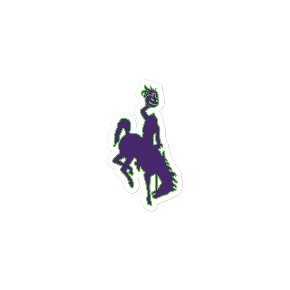 Bucking Horse & Headless Horseman Purple & Green Stickers