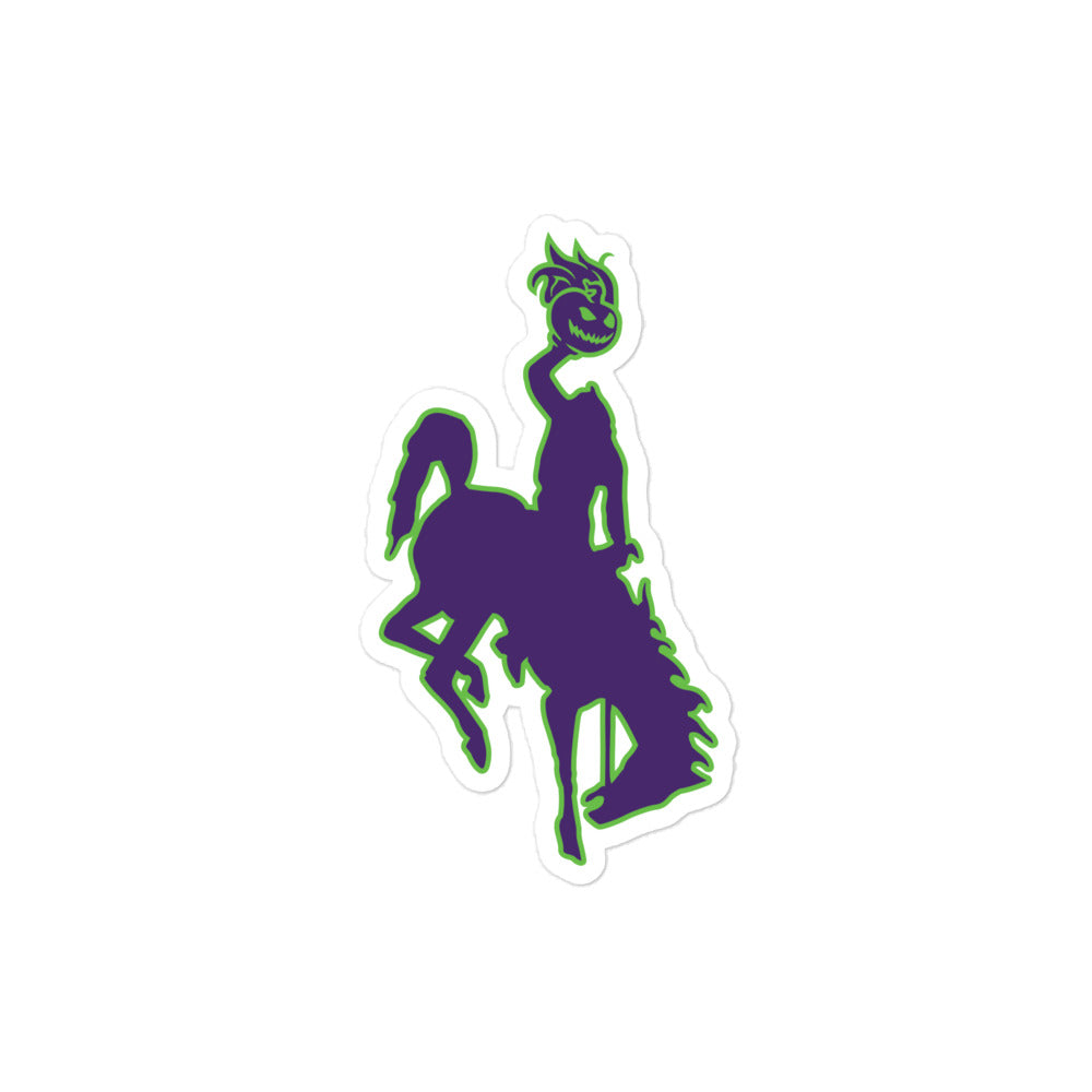 Bucking Horse & Headless Horseman Purple & Green Stickers
