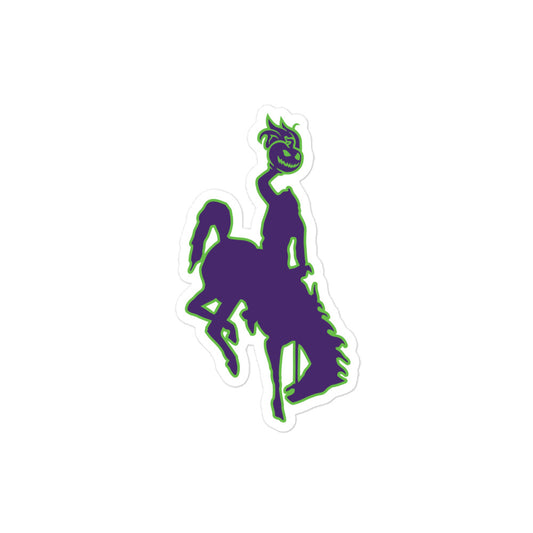 Bucking Horse & Headless Horseman Purple & Green Stickers