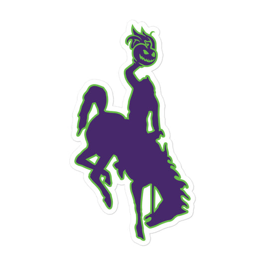 Bucking Horse & Headless Horseman Purple & Green Stickers