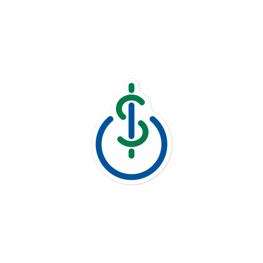 Money & Power Blue & Green Sticker