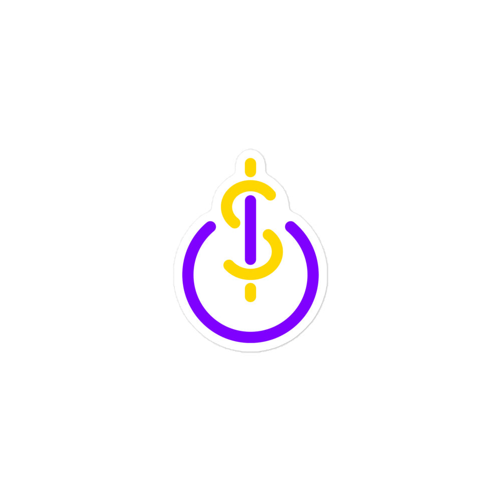 Money & Power Purple & Gold Sticker