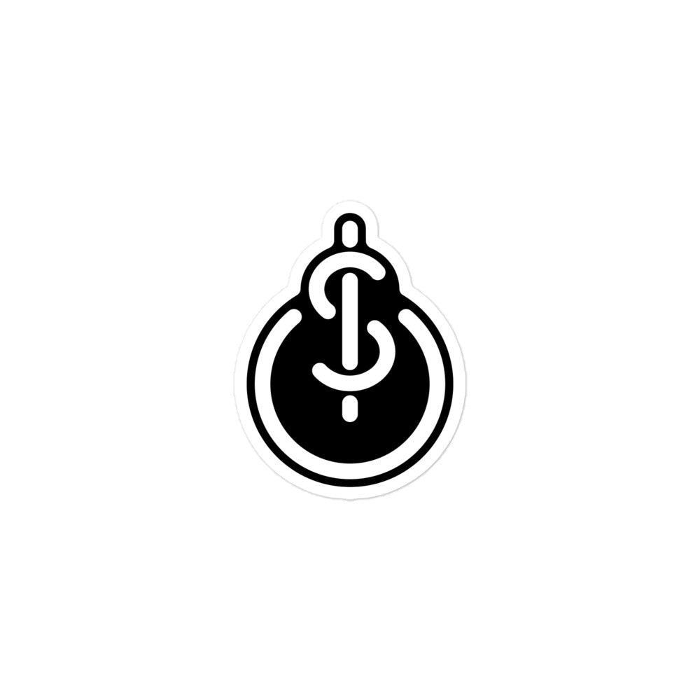 Money & Power White Sticker