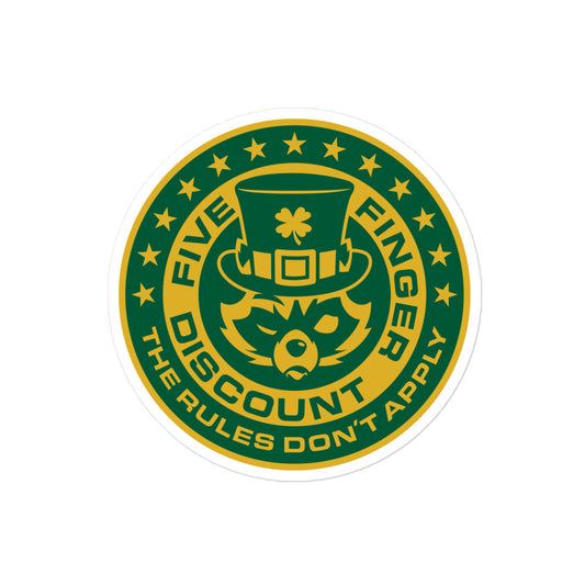 Five Finger Discount St. Patrick's Day Logo Sticker