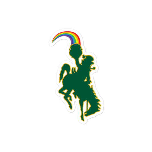 Bucking Horse & Leprechaun Sticker