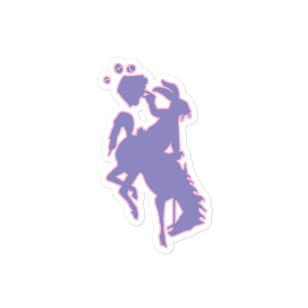 Bucking Horse & Easter Bunny Sticker