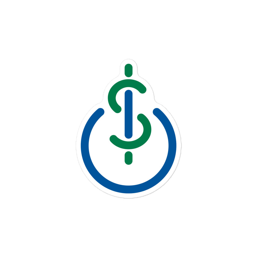 Money & Power Blue & Green Sticker