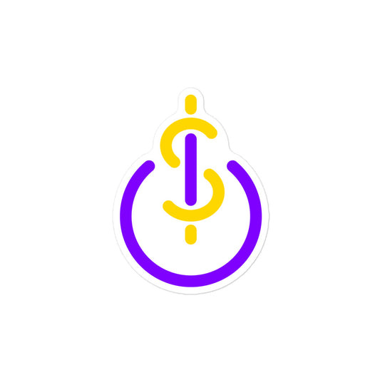Money & Power Purple  & Gold Sticker