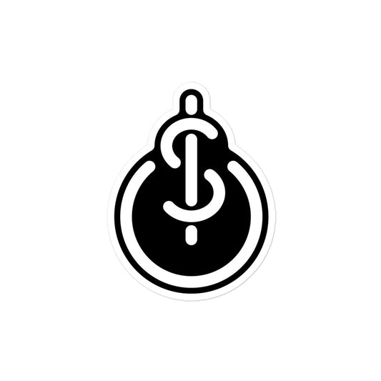 Money & Power White Sticker