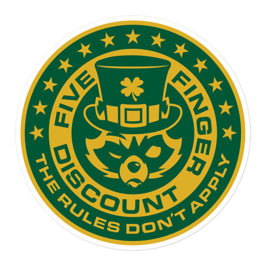 Five Finger Discount St. Patrick's Day Logo Sticker