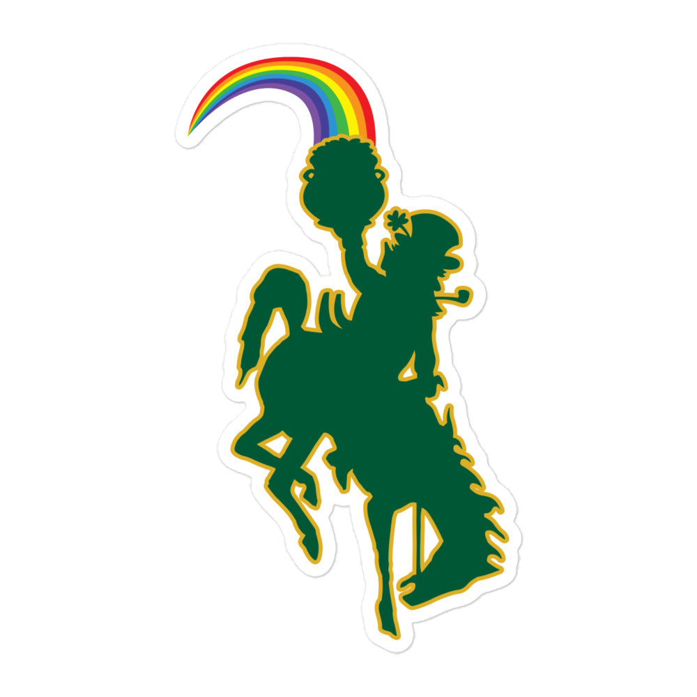 Bucking Horse & Leprechaun Sticker