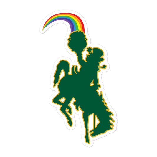 Bucking Horse & Leprechaun Sticker