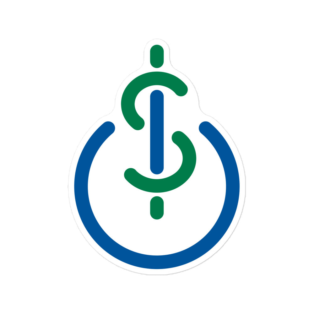 Money & Power Blue & Green Sticker