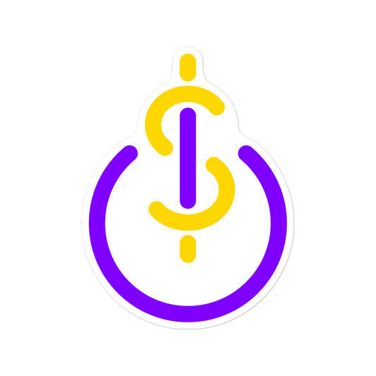 Money & Power Purple  & Gold Sticker