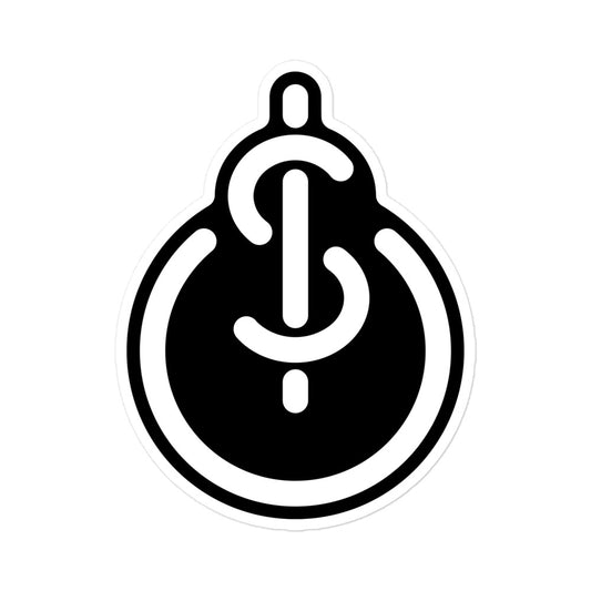 Money & Power White Sticker