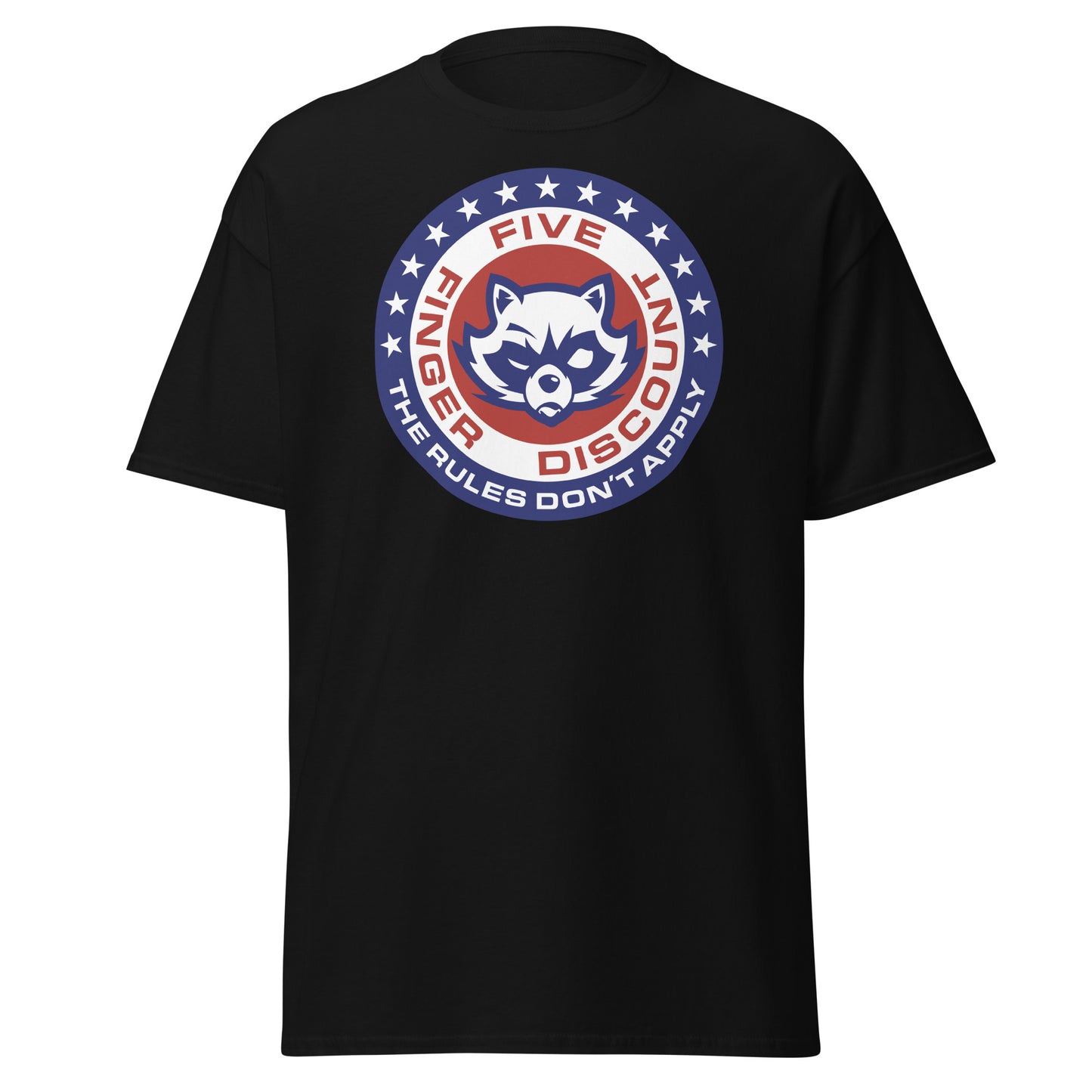 Five Finger Discount Logo Red, White & Blue Print T-Shirt