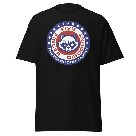 Five Finger Discount Logo Red, White & Blue Print T-Shirt