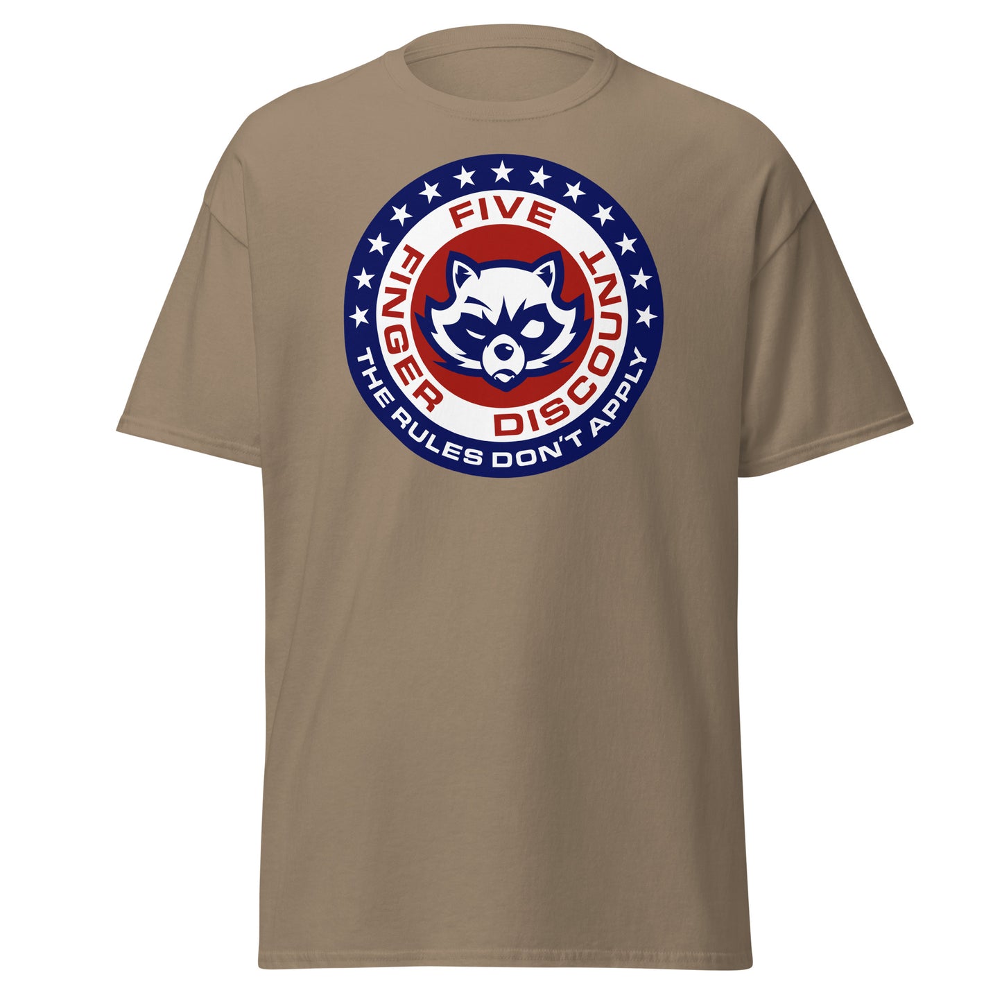 Five Finger Discount Logo Red, White & Blue Print T-Shirt