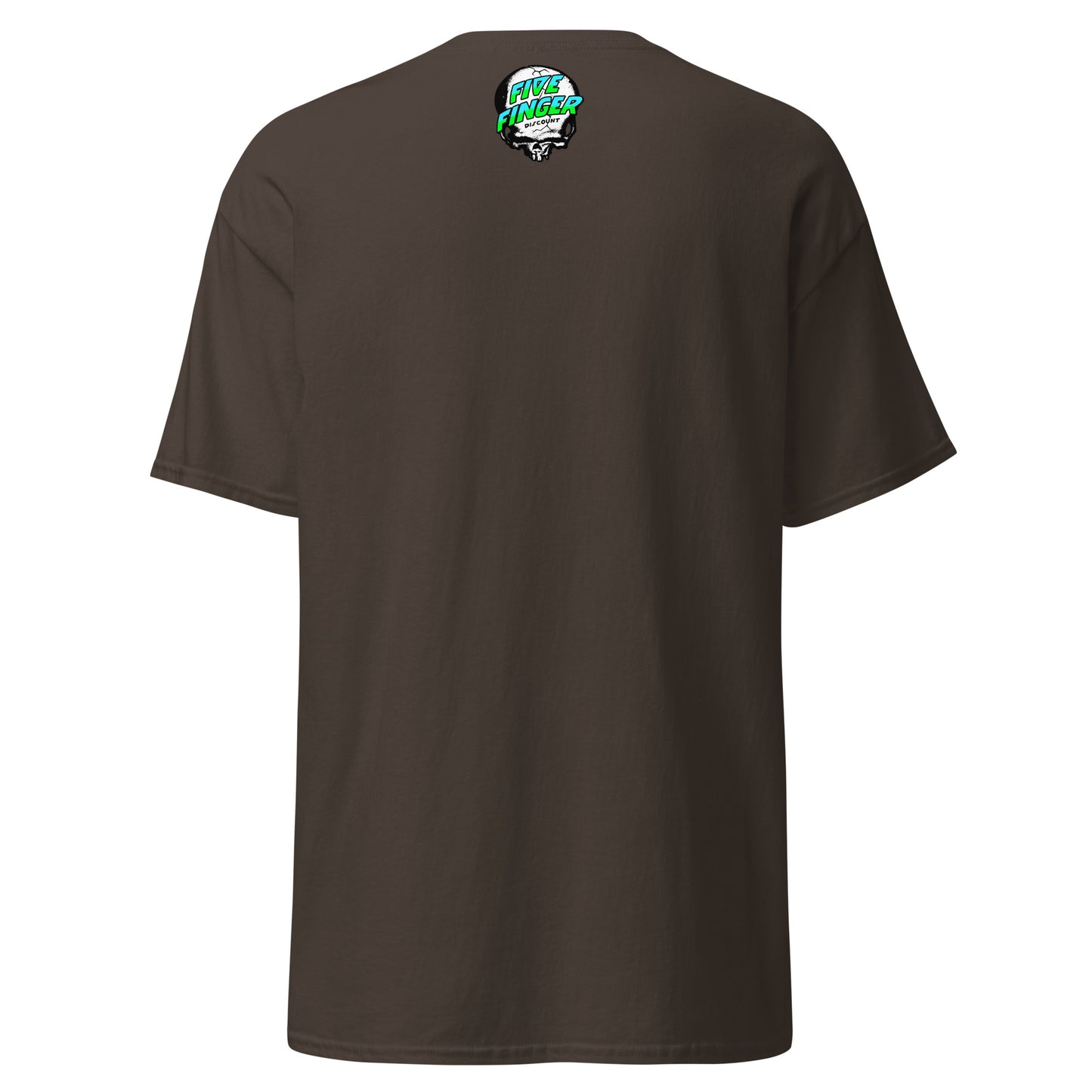 Five Finger Discount Skull Blue & Green Print T-Shirt