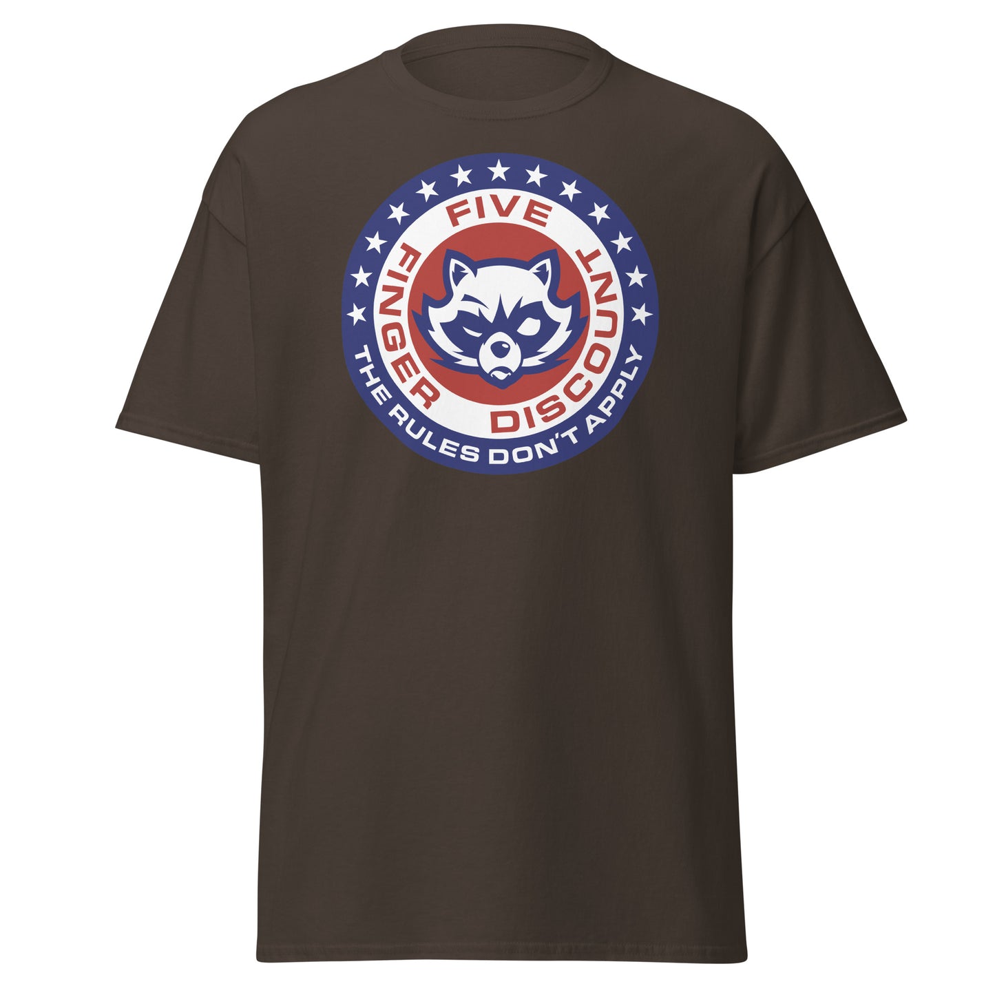 Five Finger Discount Logo Red, White & Blue Print T-Shirt