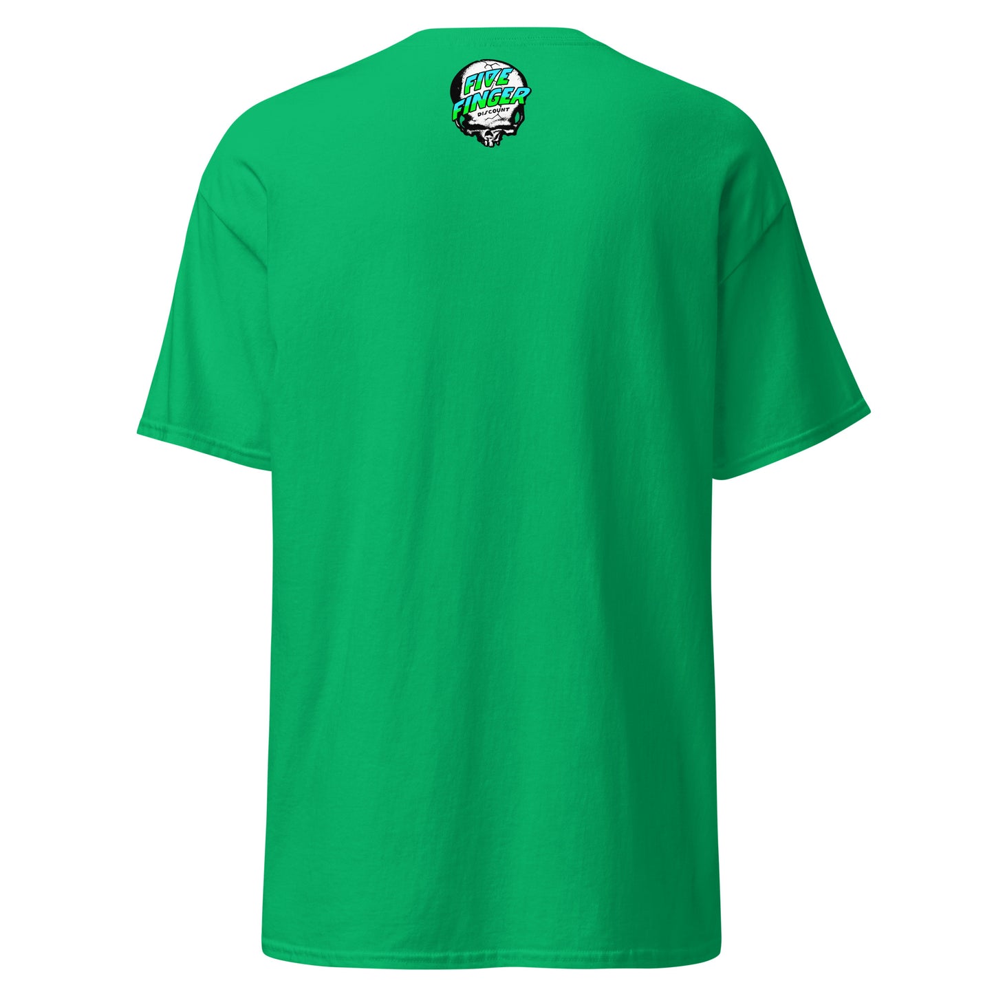 Five Finger Discount Skull Blue & Green Print T-Shirt