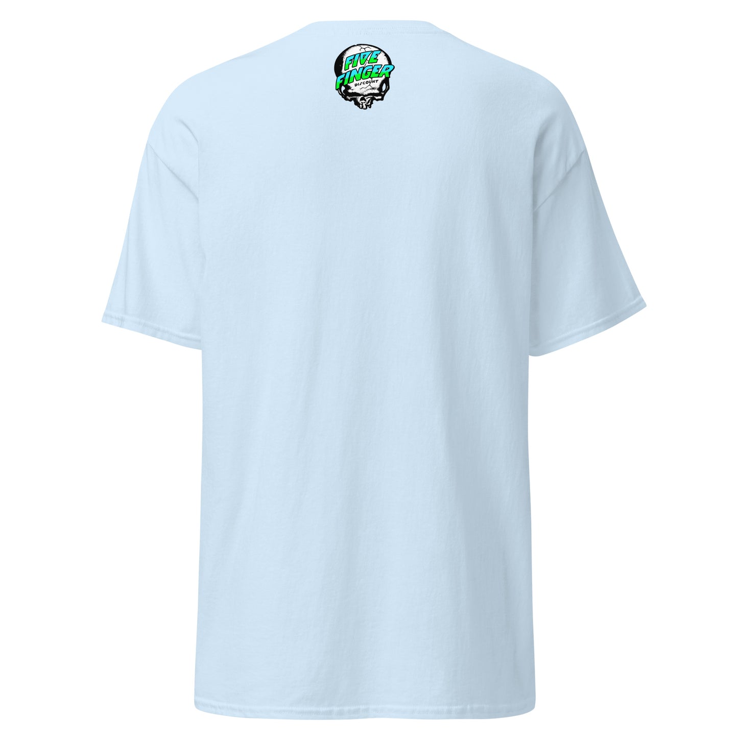 Five Finger Discount Skull Blue & Green Print T-Shirt