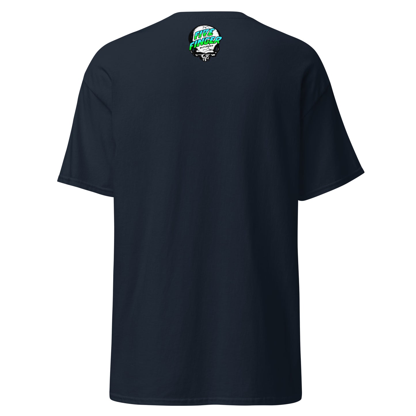 Five Finger Discount Skull Blue & Green Print T-Shirt
