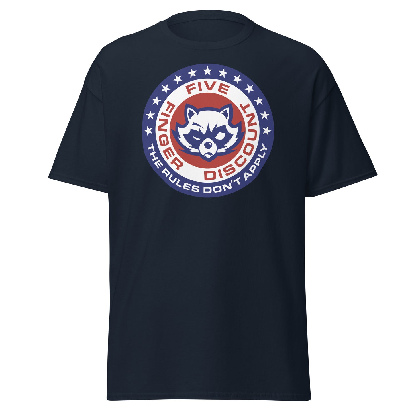 Five Finger Discount Logo Red, White & Blue Print T-Shirt