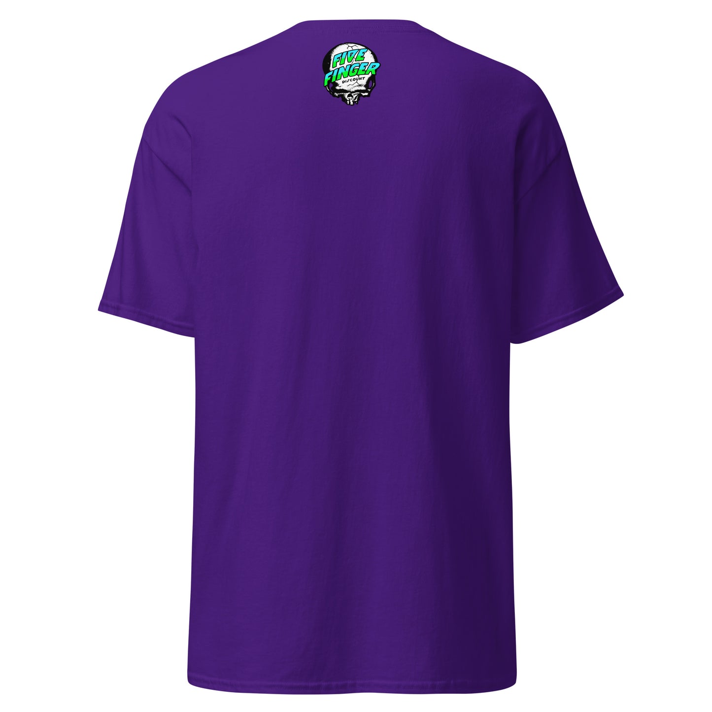 Five Finger Discount Skull Blue & Green Print T-Shirt