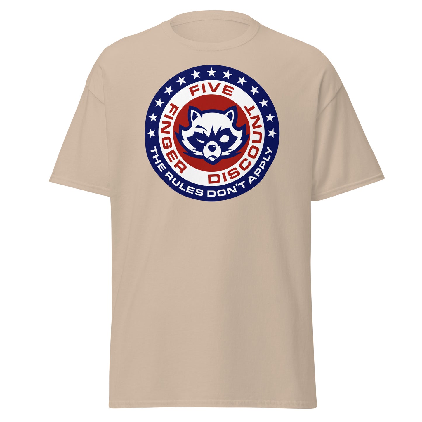 Five Finger Discount Logo Red, White & Blue Print T-Shirt