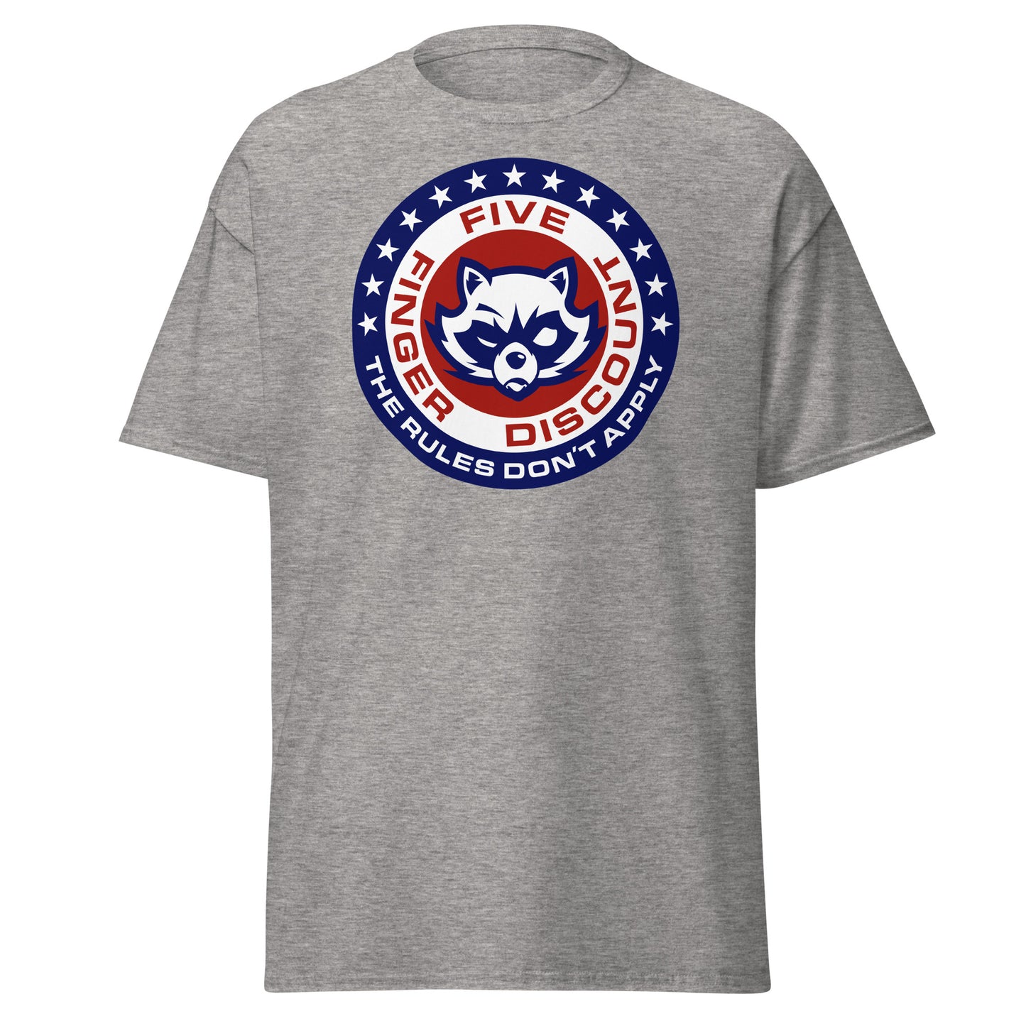 Five Finger Discount Logo Red, White & Blue Print T-Shirt