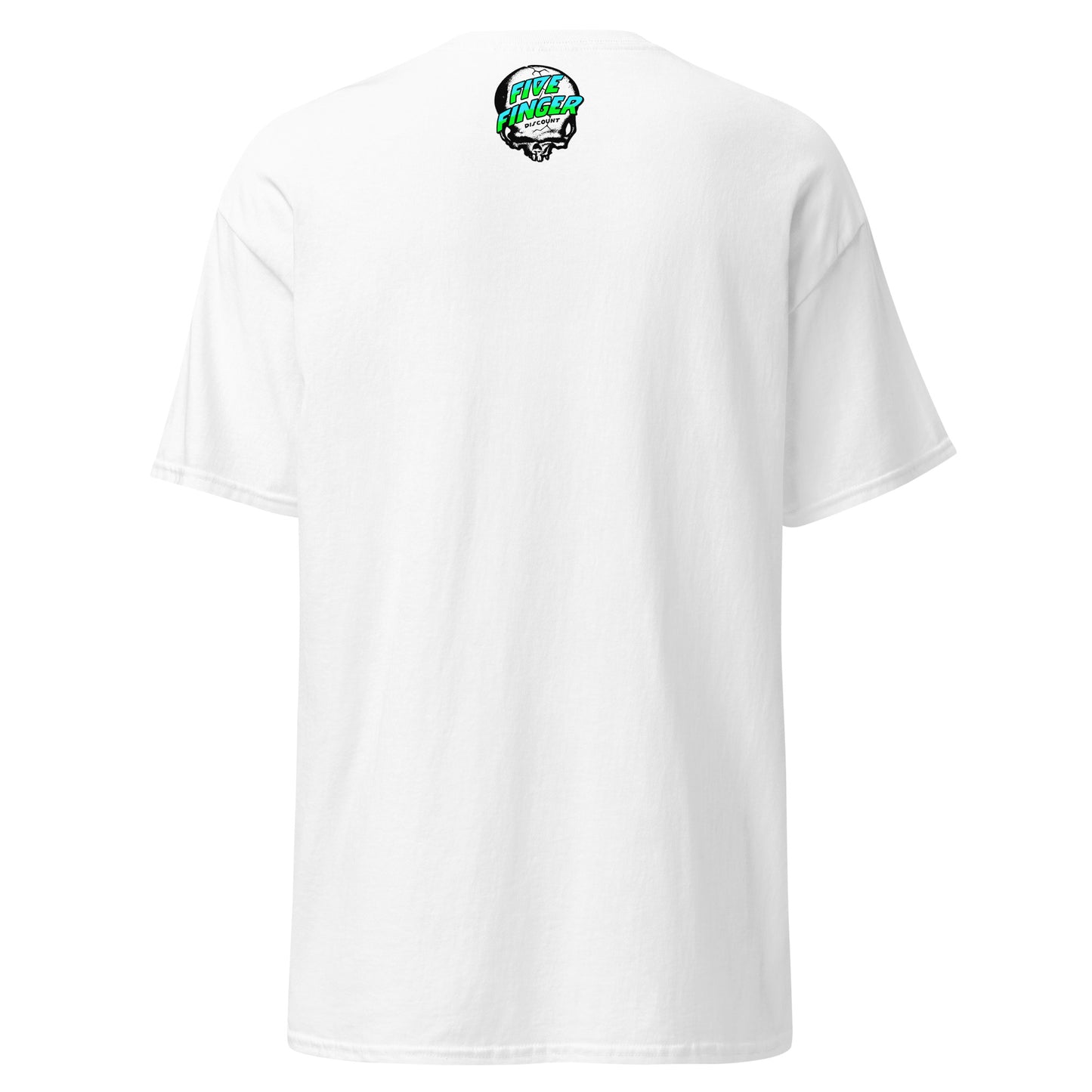 Five Finger Discount Skull Blue & Green Print T-Shirt