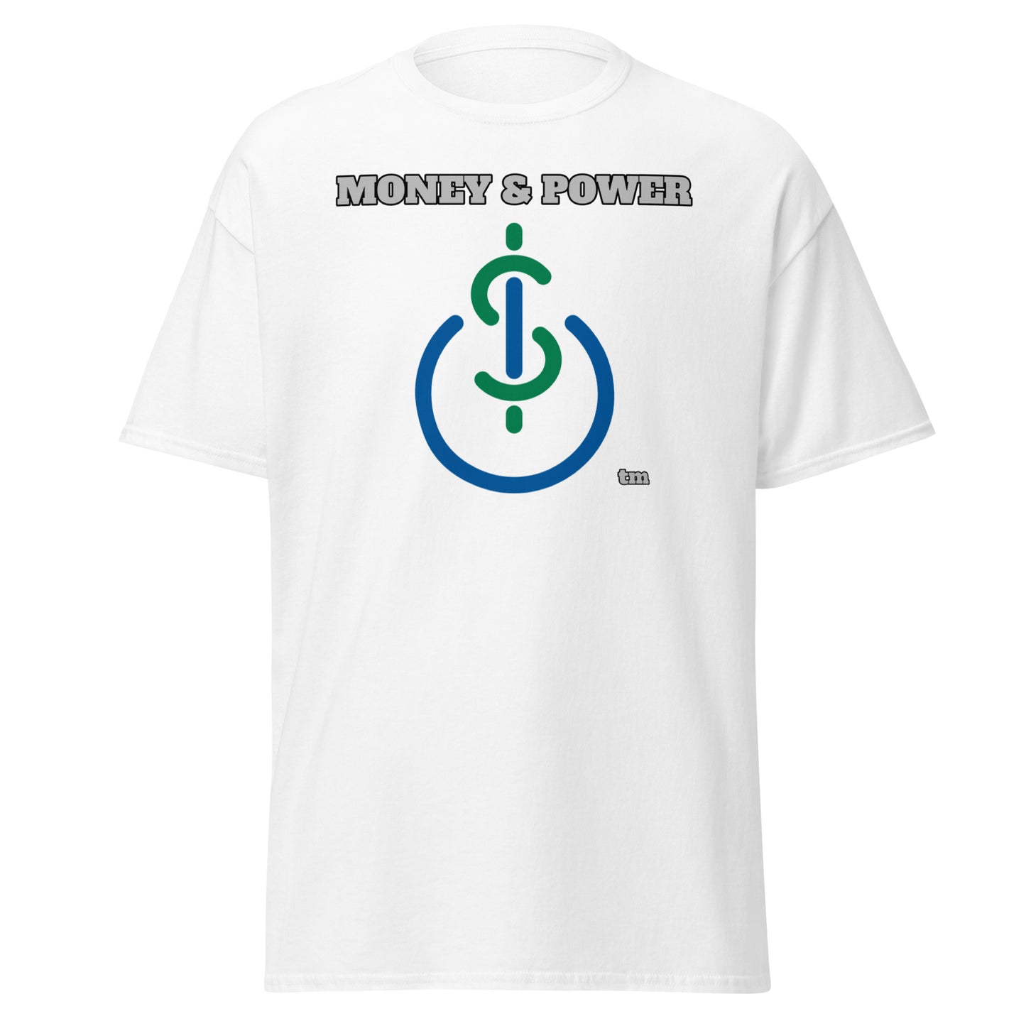 Money & Power Green & Blue Print T-Shirt