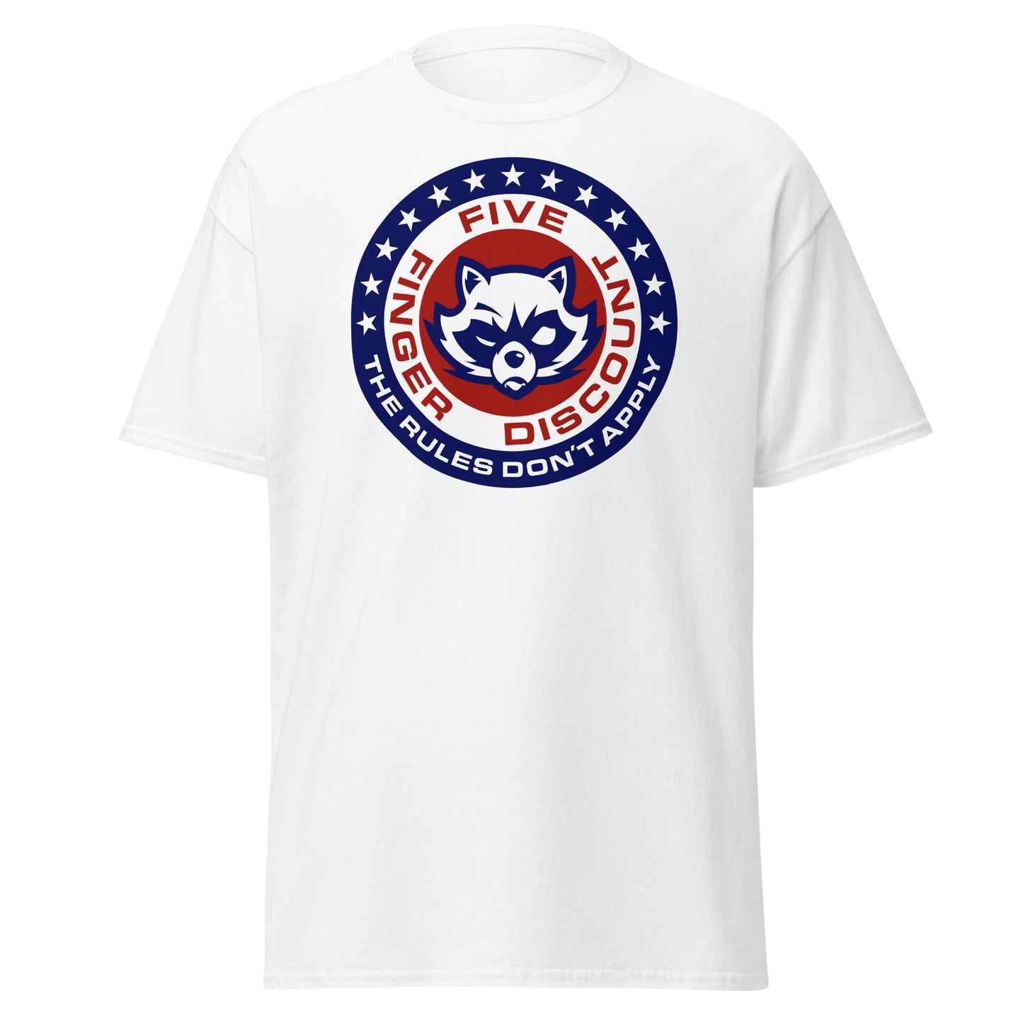 Five Finger Discount Logo Red, White & Blue Print T-Shirt
