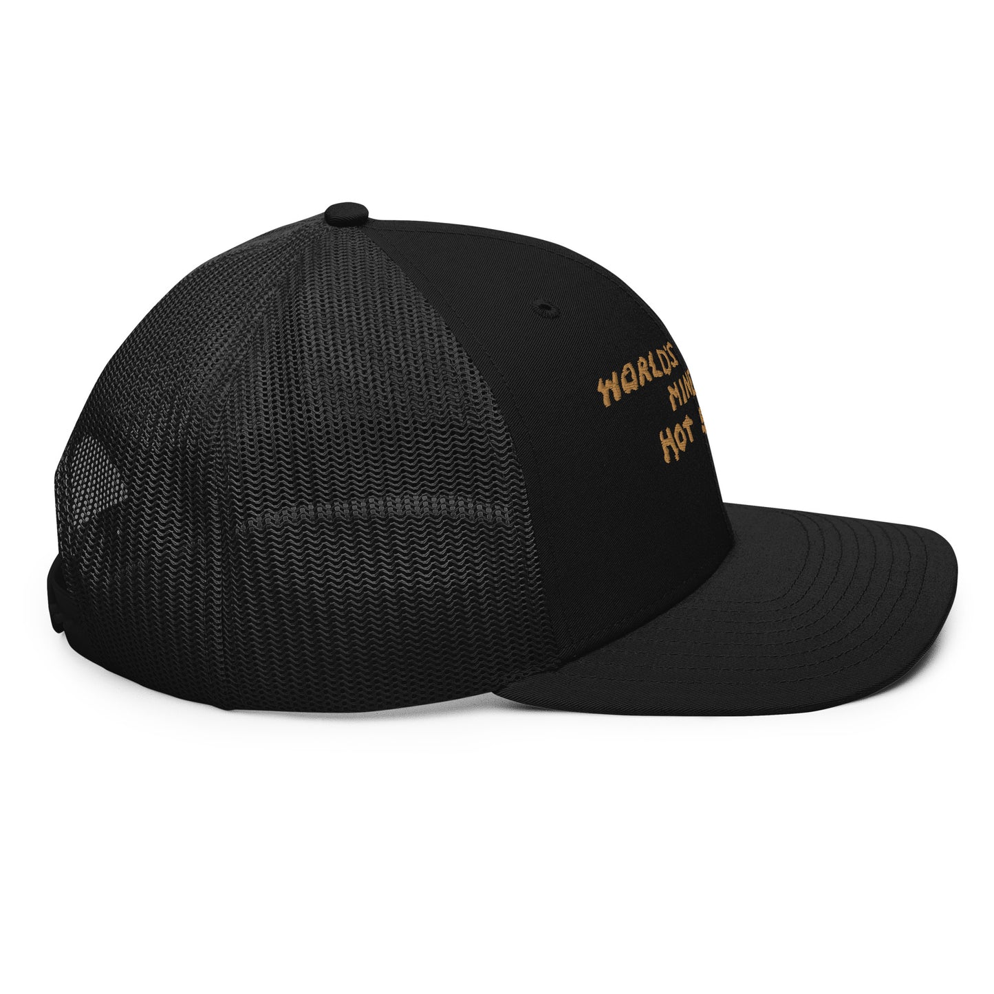 Worlds Largest Mineral Hot Spring Old Gold Trucker Hat