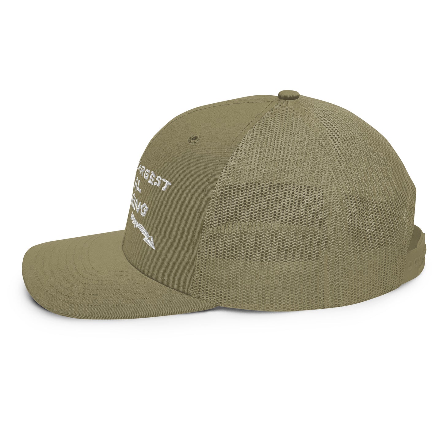 Worlds Largest Mineral Hot Spring White Trucker Hat