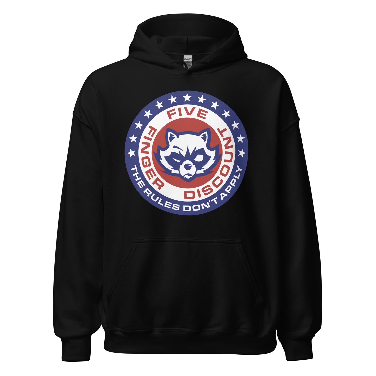 Five Finger Discount Logo Red, White & Blue Print Hoodie