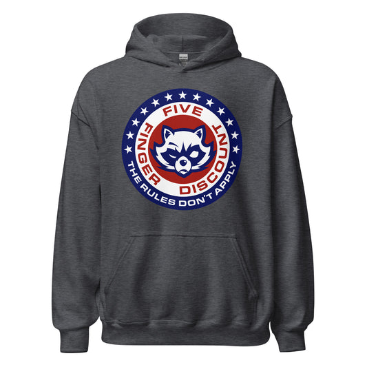Five Finger Discount Logo Red, White & Blue Print Hoodie