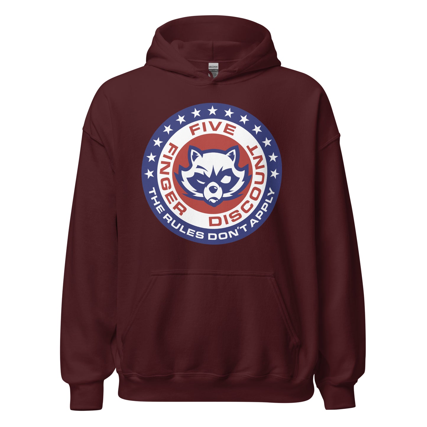 Five Finger Discount Logo Red, White & Blue Print Hoodie