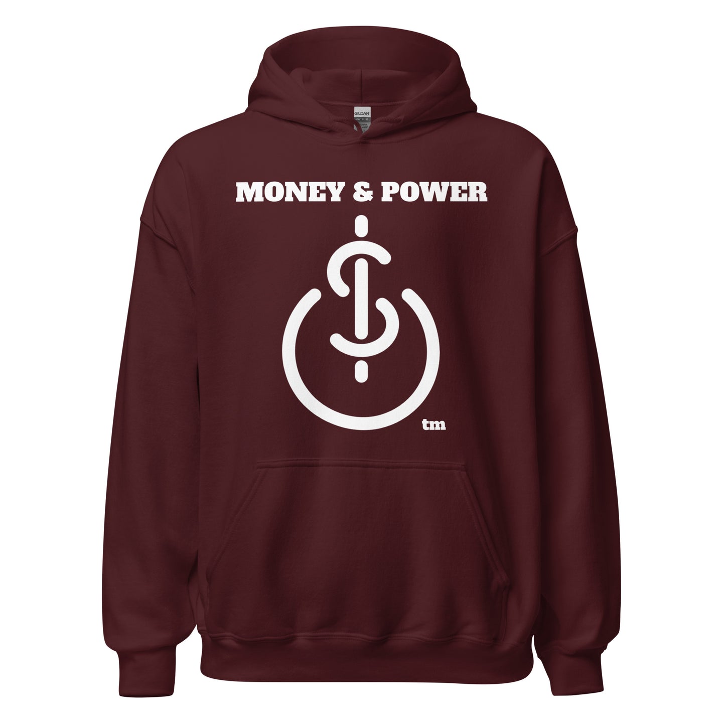 Money & Power White Print Hoodie