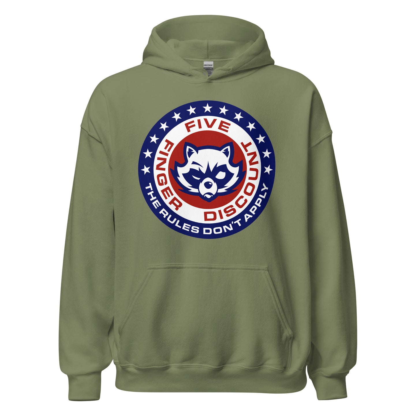 Five Finger Discount Logo Red, White & Blue Print Hoodie