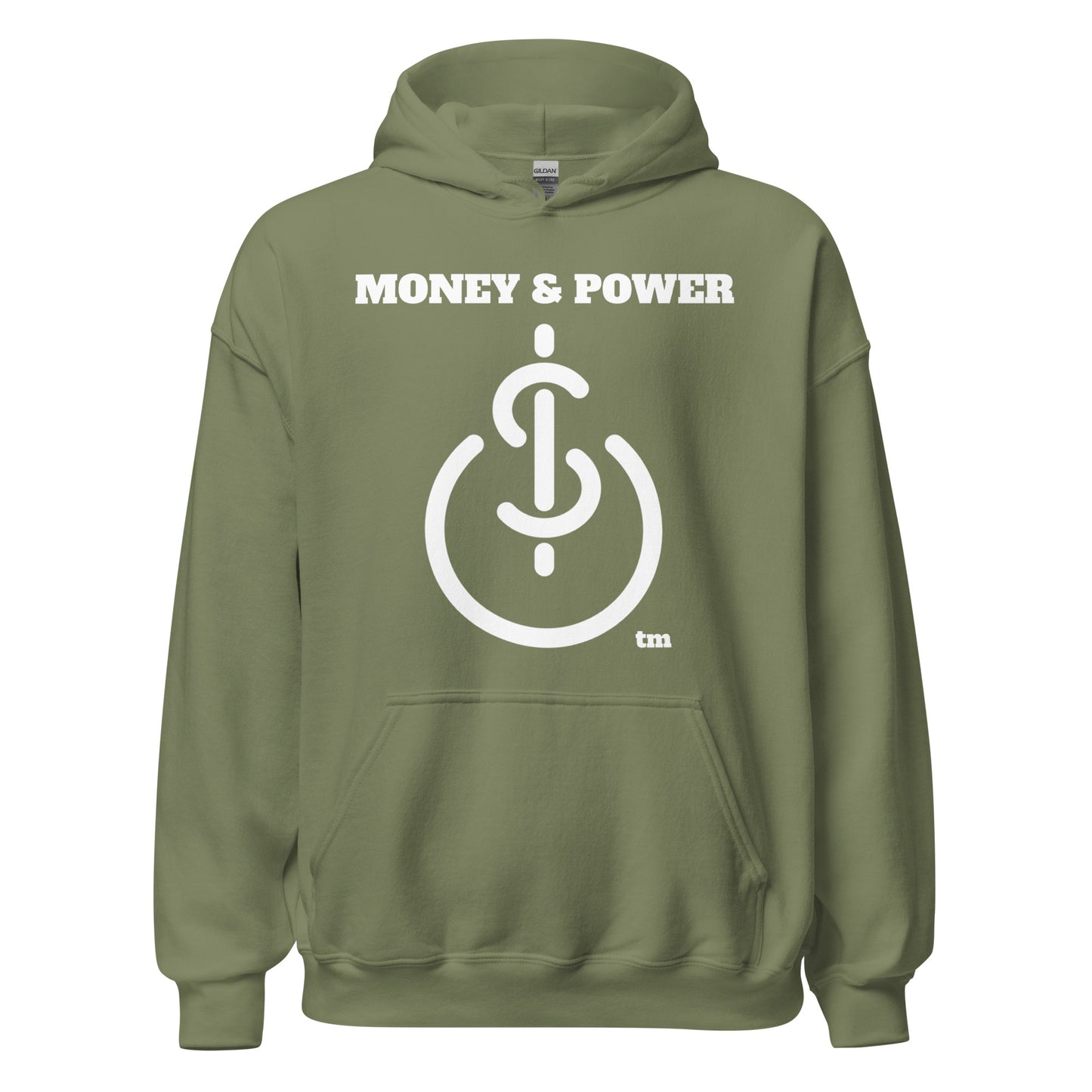 Money & Power White Print Hoodie