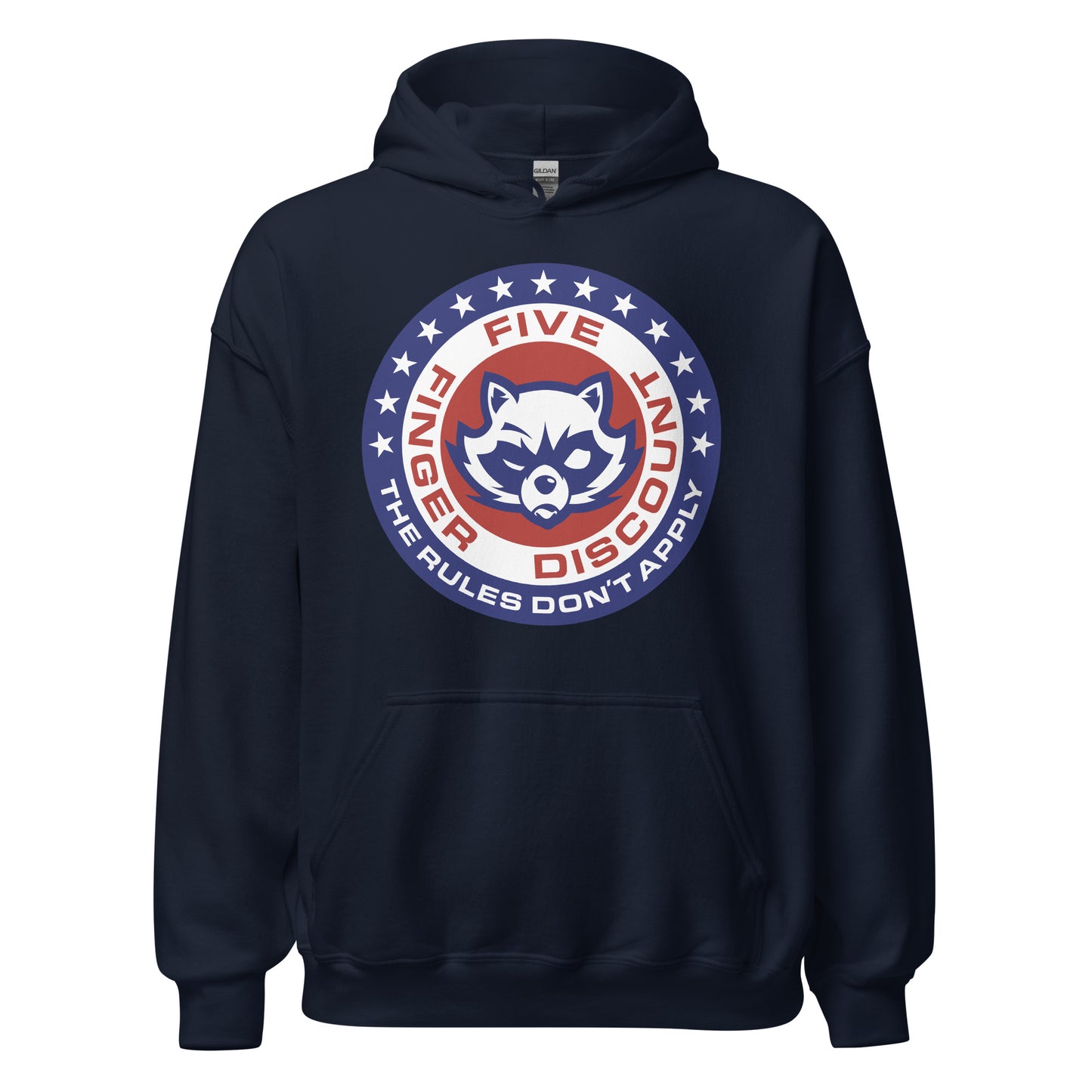 Five Finger Discount Logo Red, White & Blue Print Hoodie