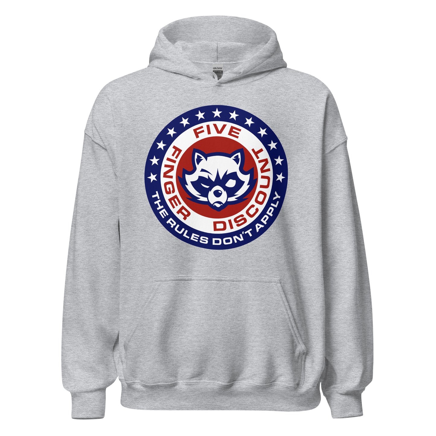 Five Finger Discount Logo Red, White & Blue Print Hoodie