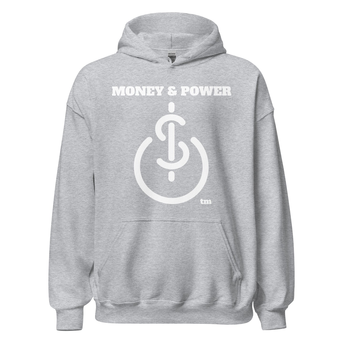 Money & Power White Print Hoodie