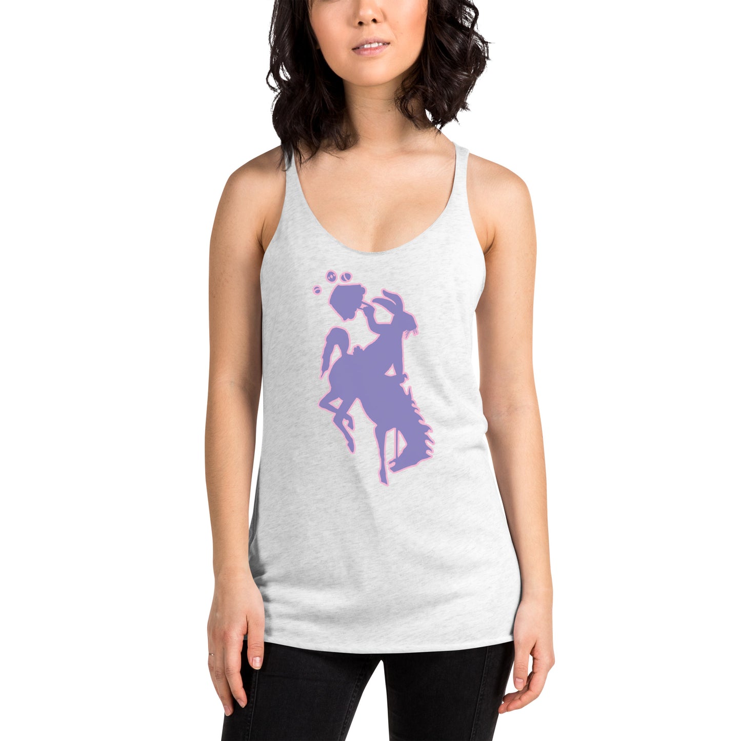 Bucking Horse & Easter Bunny Women's Racerback Tank