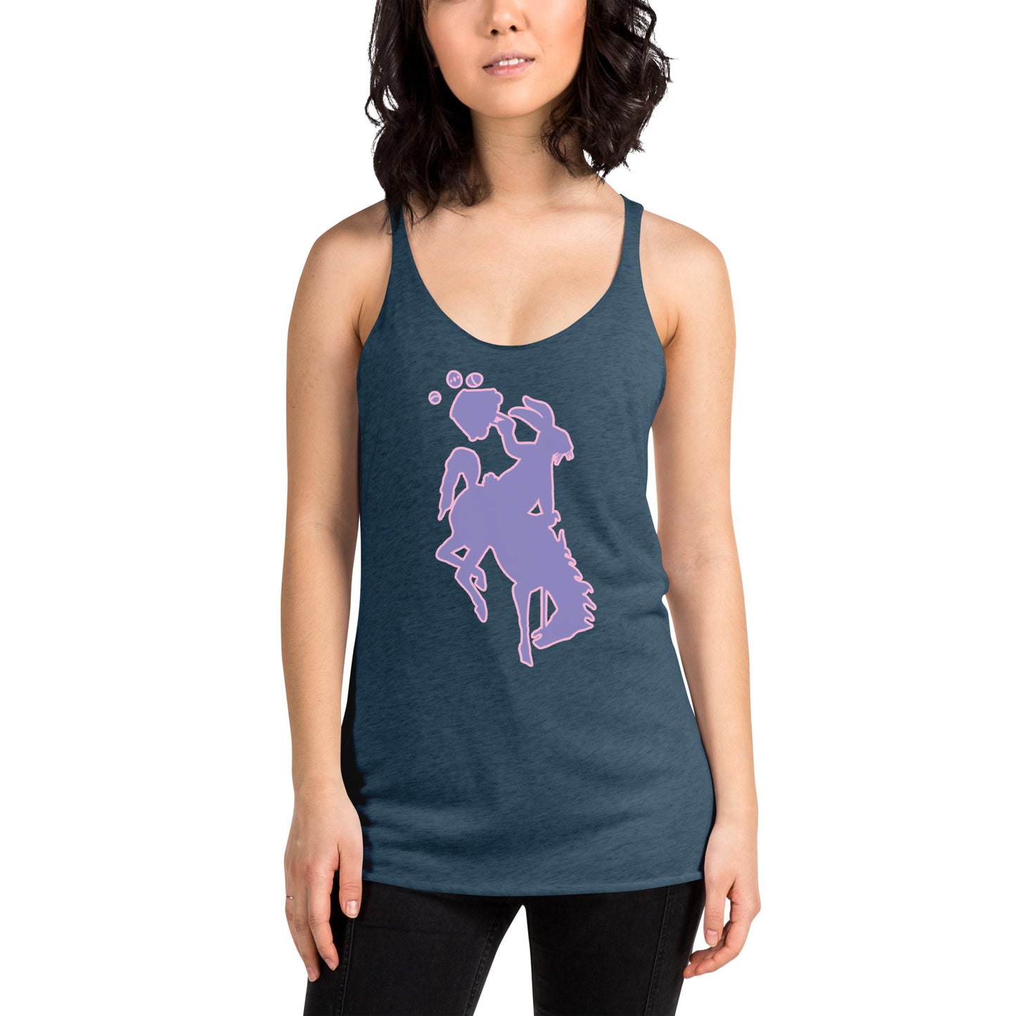Bucking Horse & Easter Bunny Women's Racerback Tank