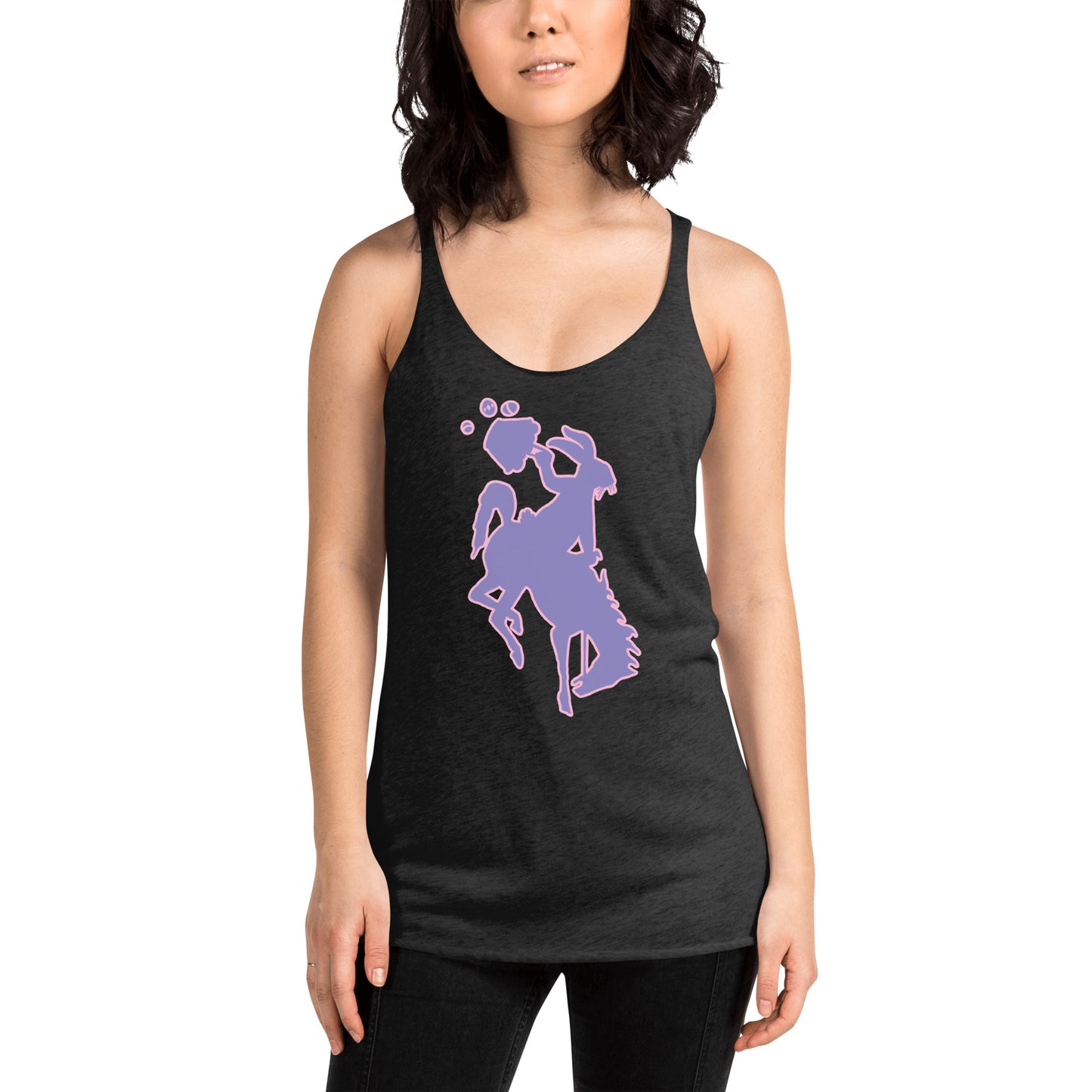Bucking Horse & Easter Bunny Women's Racerback Tank