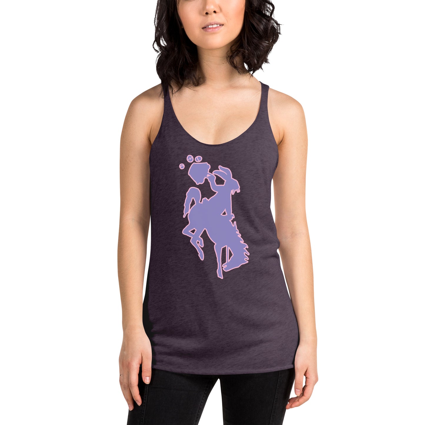 Bucking Horse & Easter Bunny Women's Racerback Tank