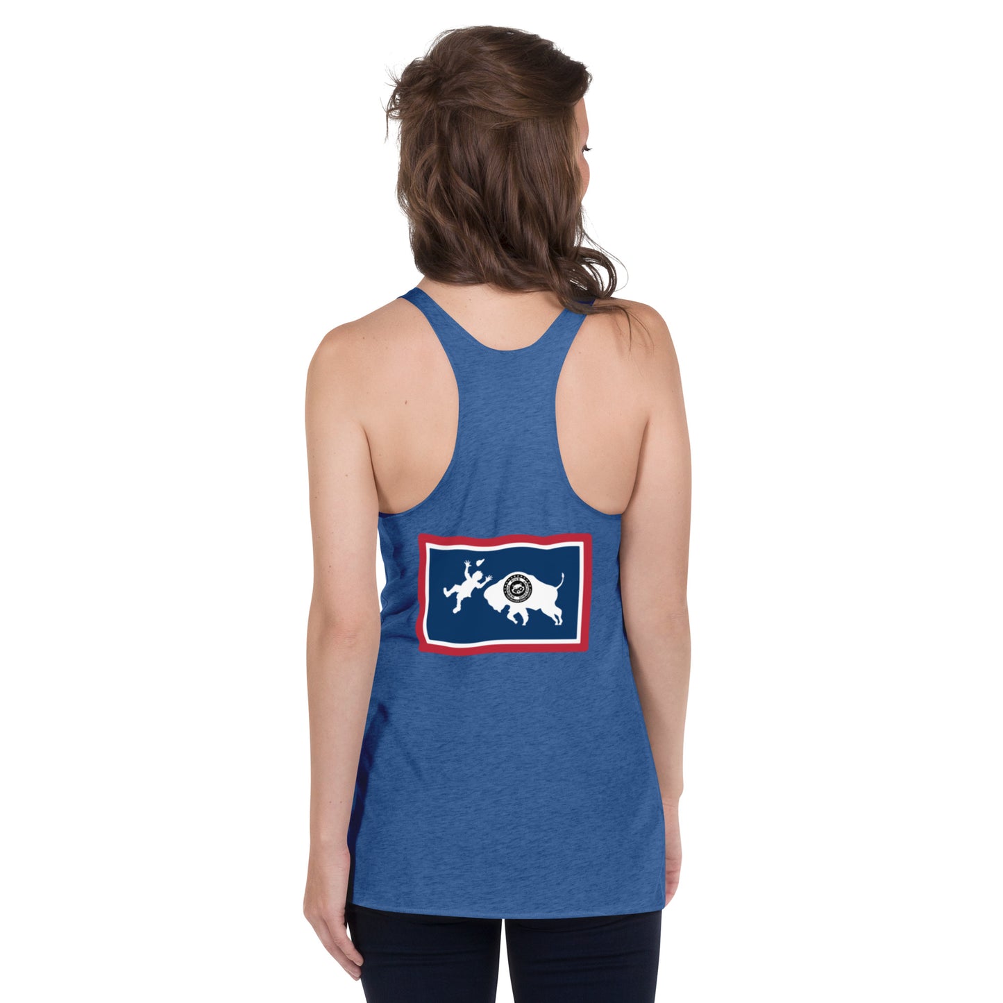 Weathered Warning Buffalo Are Dangerous Women's Racerback Tank